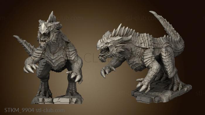 3D model Monster Red Guard Drake Attacking (STL)