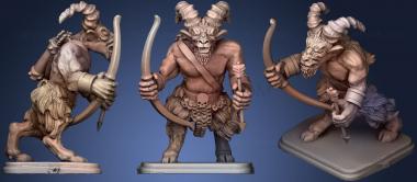 3D модель Heroquest Звериные Люди Лучники 1 (STL)