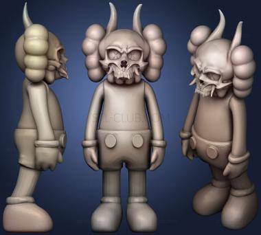 3D модель Kaws вдохновлен маской Oni (STL)