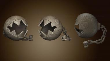 3D модель Схема Сборки Minecraft Chain Chomp (STL)