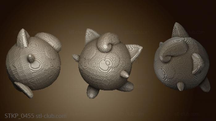 3D модель Схема сборки Minecraft Jigglypuff (STL)