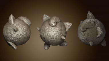 3D модель Схема сборки Minecraft Jigglypuff (STL)