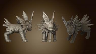 3D модель Схема Сборки Minecraft Jolteon (STL)