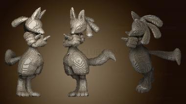 3D модель Схема Сборки Minecraft Lucario (STL)