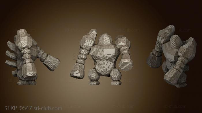 3D модель Схема Сборки Minecraft Regirock (STL)