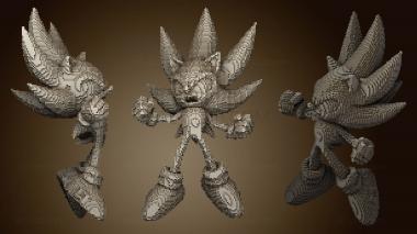 3D модель Схема сборки Minecraft Super Sonic (STL)