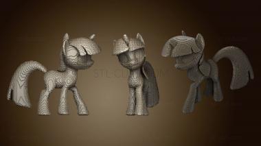 3D модель Схема сборки Minecraft Twilight Sparkle (STL)