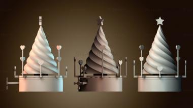 3D модель Вращающаяся рождественская елка (STL)