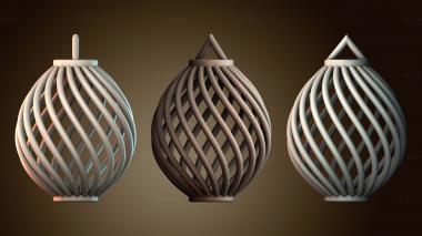3D модель Спиральный елочный шар (STL)
