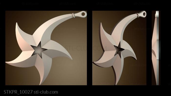 Статуэтки упрощенные Изогнутая рождественская звезда