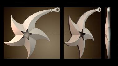 3D модель Изогнутая рождественская звезда (STL)