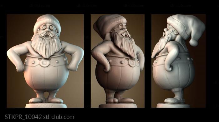 Статуэтки упрощенные Обеликс + Дед Мороз