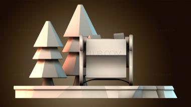 3D модель Санта Клаус и забастовка оленей (STL)