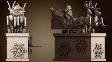 3D модель Автоматы Санта Клауса и оленей (STL)