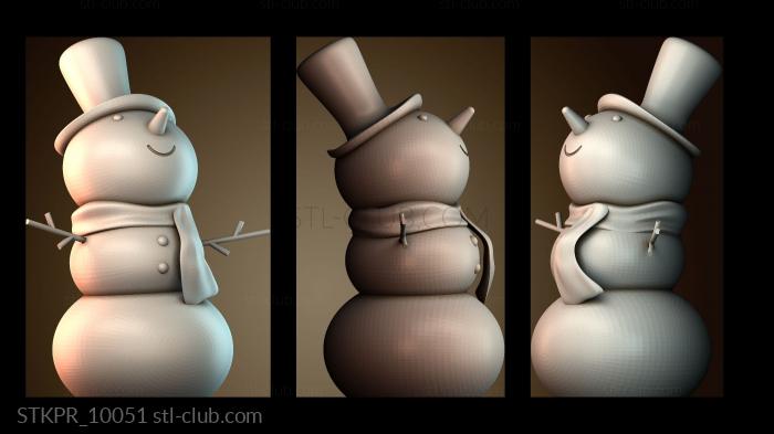 Статуэтки упрощенные Рождественское украшение «Снеговик»