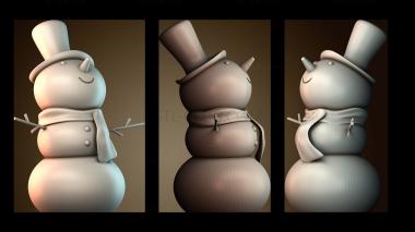 3D модель Рождественское украшение «Снеговик» (STL)