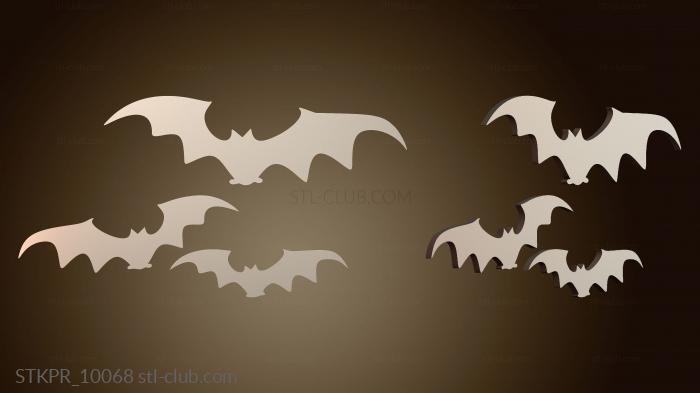 Статуэтки упрощенные Силуэт летучих мышей на Хэллоуин