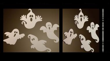 3D модель Силуэты привидений на Хэллоуин (STL)