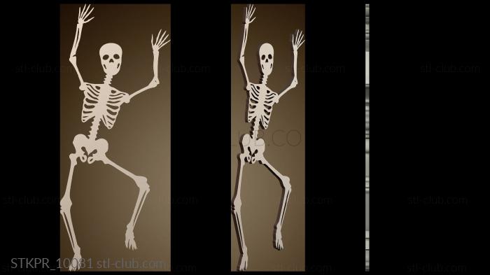 Статуэтки упрощенные Силуэт скелета на Хэллоуин
