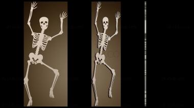 3D модель Силуэт скелета на Хэллоуин (STL)