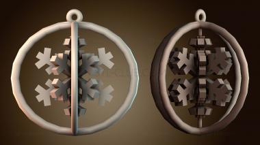 3D модель Рождественское украшение «Снежинка» (STL)