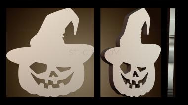 3D модель сумасшедшая тыква на Хэллоуин (STL)