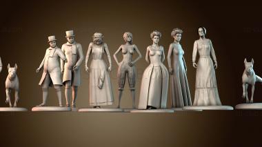 3D модель Фигурки рождественской деревни (STL)