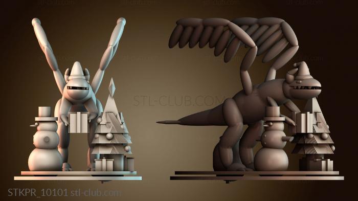 Статуэтки упрощенные Дракон помощник Санты