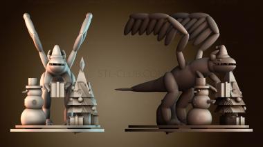 3D модель Дракон помощник Санты (STL)