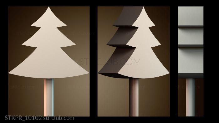 Статуэтки упрощенные Праздничная рождественская елка