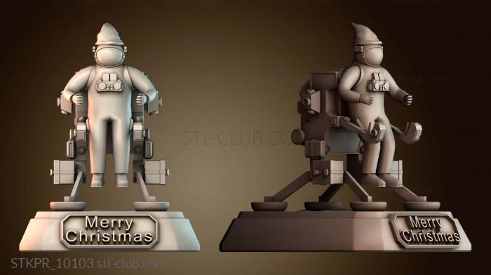 Статуэтки упрощенные Футуристический Санта