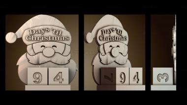 3D модель Календарь обратного отсчёта до Рождества в стиле Tinkercad (STL)