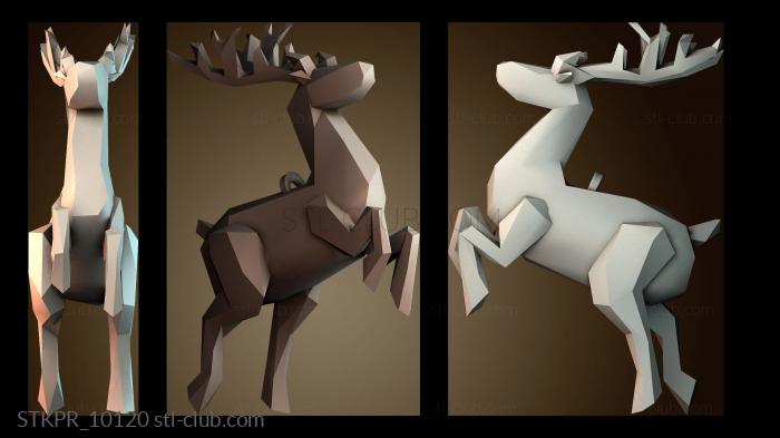 Статуэтки упрощенные Олень Санта Клауса