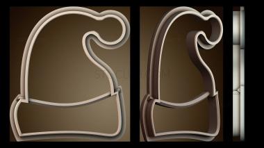 3D модель Форма для печенья в виде шапки Санты (STL)