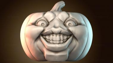 3D модель Улыбающийся Джек фонарь — Хэллоуин (STL)