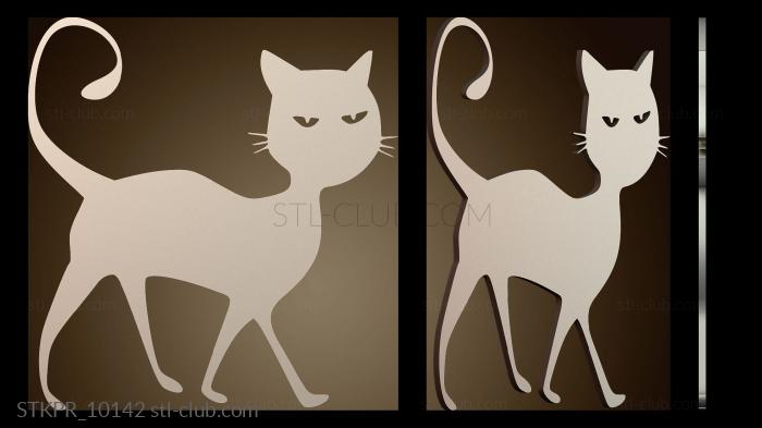 Силуэт чёрной кошки на Хэллоуин