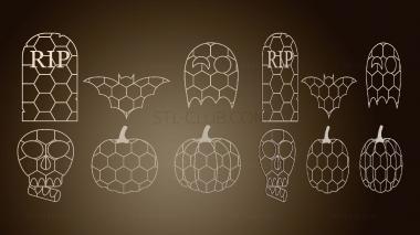 3D модель Фигурки для поделок на Хэллоуин (STL)