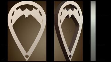 3D модель Гитарный медиатор в форме летучей мыши (STL)