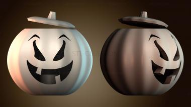 3D модель Контейнер для улыбающейся тыквы (STL)