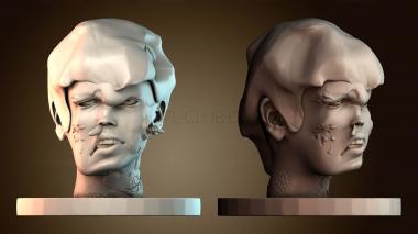 3D модель Голова зомби на Хэллоуин (STL)