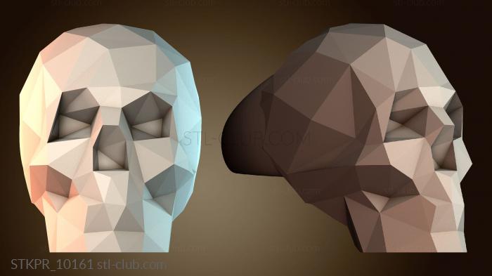 Статуэтки упрощенные Дизайн полигонального черепа