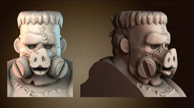 3D модель Голова Турбосвина — скин на Хэллоуин (STL)