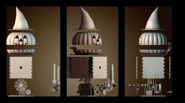 3D модель Причудливая тыква на Хэллоуин (STL)