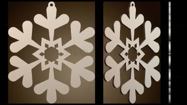 3D модель Украшение в виде снежинки (STL)