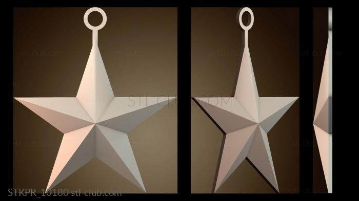 Статуэтки упрощенные Подвеска в виде геометрической звезды