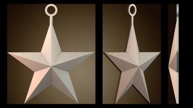3D модель Подвеска в виде геометрической звезды (STL)