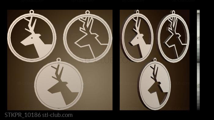 Статуэтки упрощенные Набор украшений «Олени»