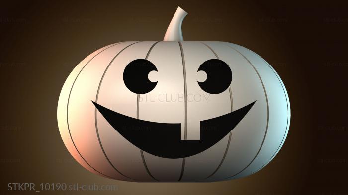 Статуэтки упрощенные Улыбающаяся тыква на Хэллоуин