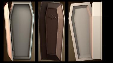 3D модель Дизайн открытого гроба (STL)