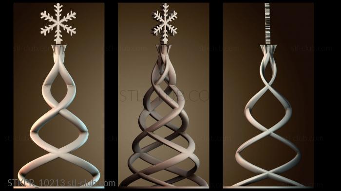 Статуэтки упрощенные Витая верхушка для елки